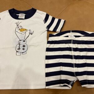 Hanna Andersson Disney Frozen 2 Olaf short John pajamas in organic cotton, 3T